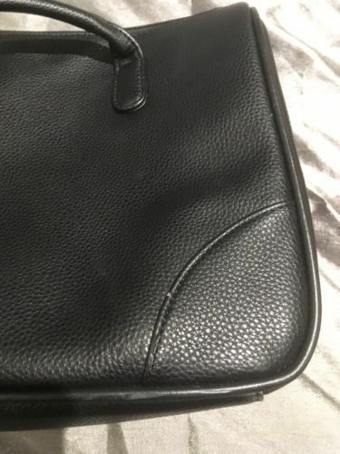 MONARCH Airlines Collectible Air Host Black Leather Effect Handbag Good Cond