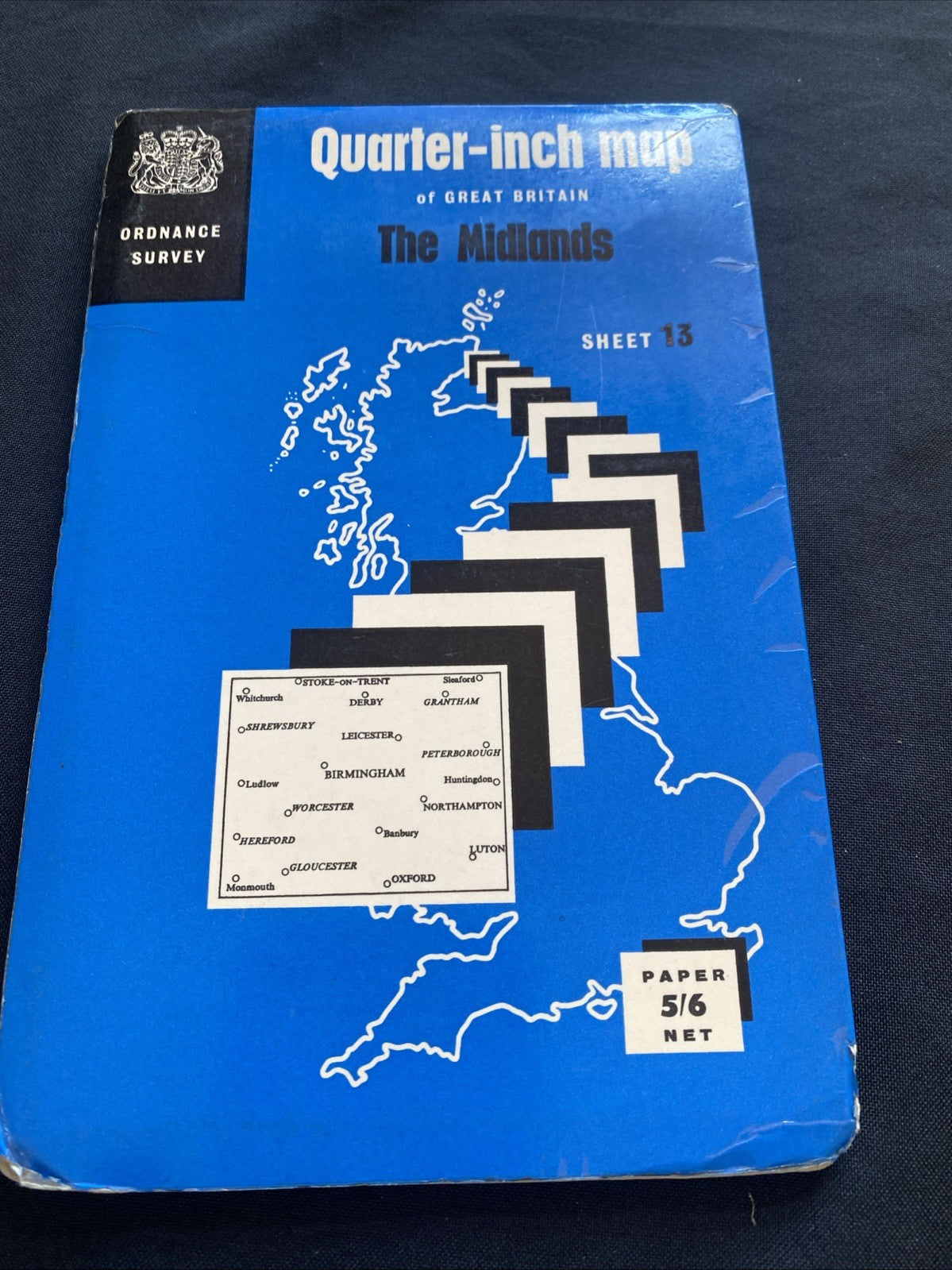 The Midlands Ordnance Survey Quarter Inch Map  #13 (1292)