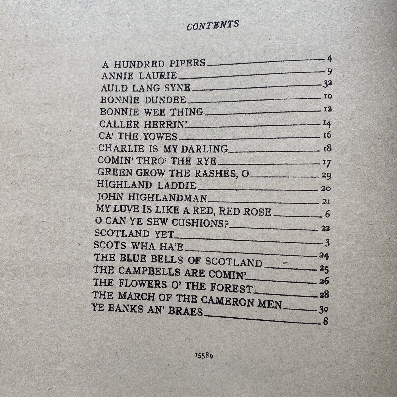 Piano Music Book 1943 Songs of Scotland W. Paxton & co - (9588