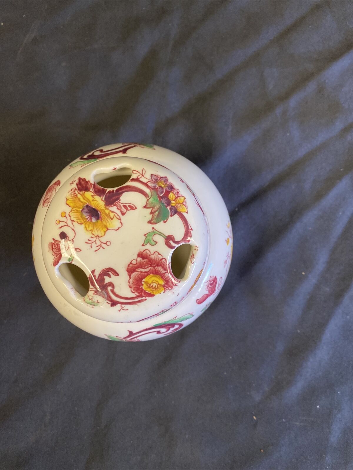 Antique Masons Ironstone Floris London Ginger Jar 12cm tall  - (7570)