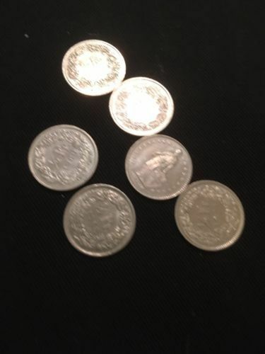 Switzerland 1/2 Fr Francs Coins x 6 - 1960's to 1980's - (2823)