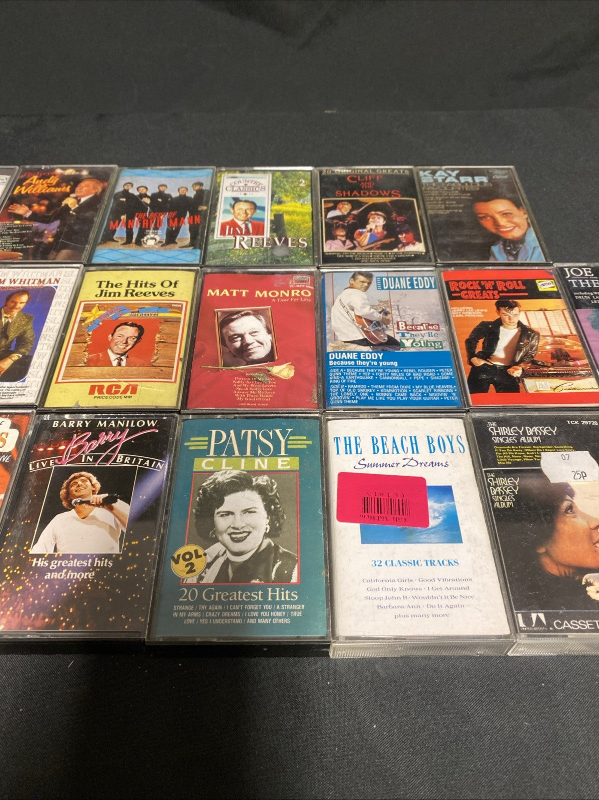 20 Cassette tapes Mainly 60's Rock N Roll Boone Como Bassey - (1734)