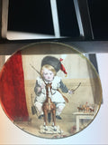 Magic Lantern Victorian Glass Round Handpainted Slide Playing soldiers (1106)