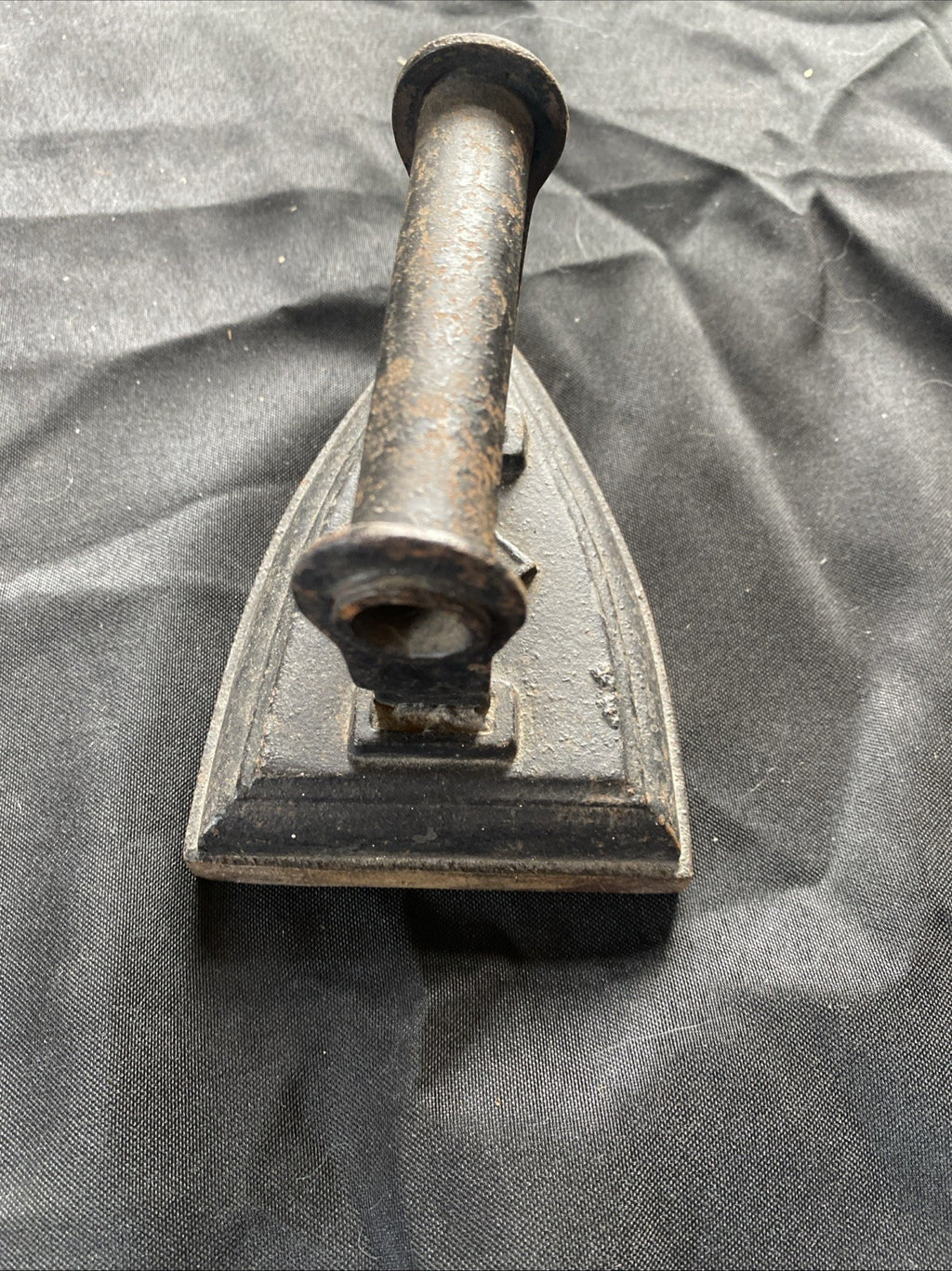 Antique Cast Iron Flat Clothes Iron by B.H No 4  - Doorstop Kitchenalia - (1189)
