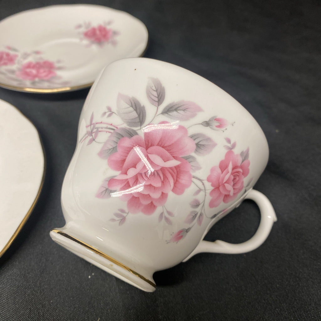 Duchess Fine China Pink Rose Trio - Side Plate Cup Saucer - (1588)