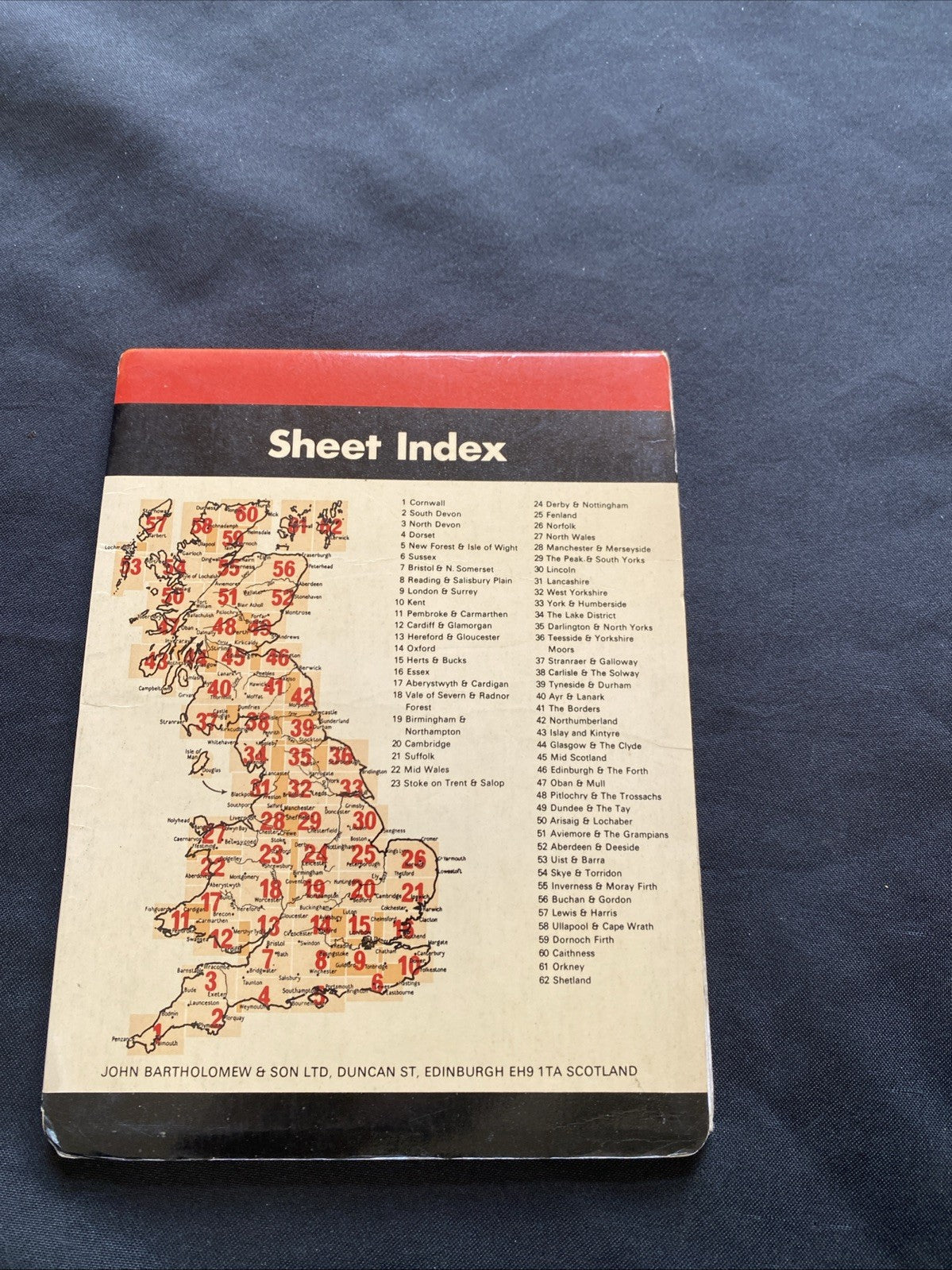 Stoke on Trent & Salop Bartholomew National Map Series 1:100 Scale #23 (1258)