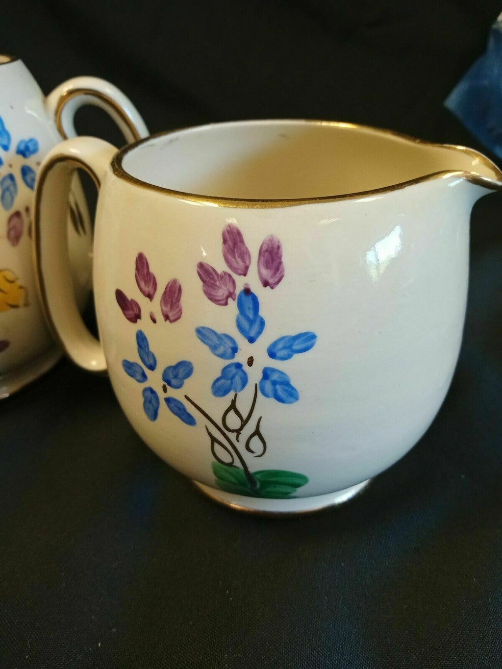 Sadler milk Jug x 2 Gilt edge - Vintage nice condition - (7894)