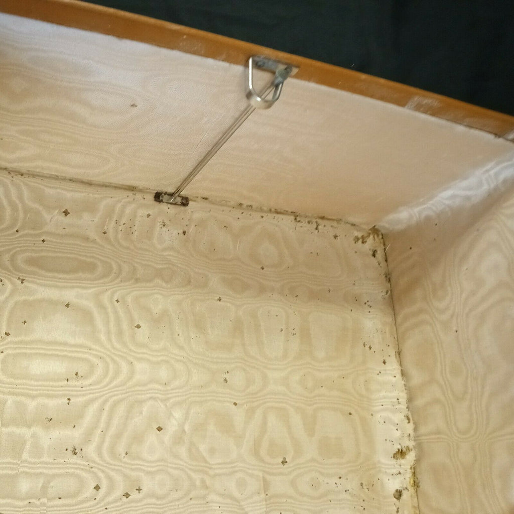 Leather Suitcase Antique Crescent Wardro Solid Case - (7983)