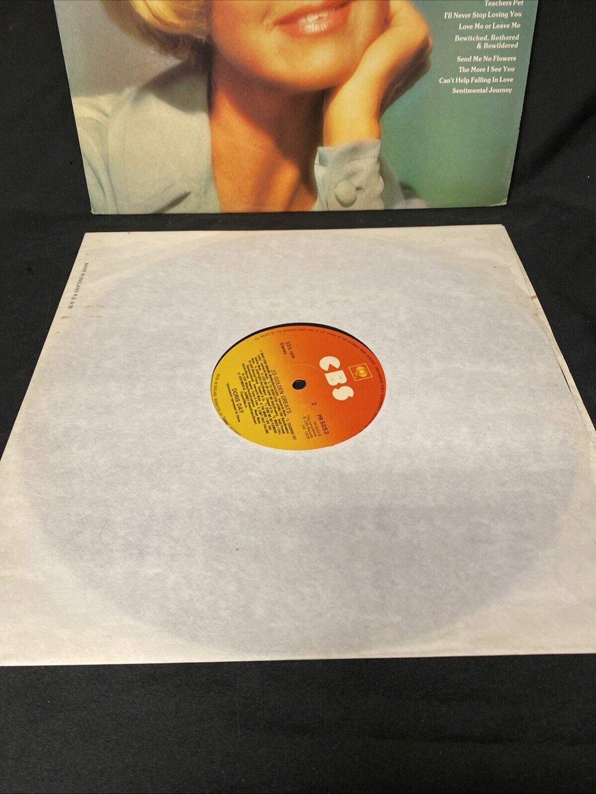 VINYL RECORD - Doris Day 20 Golden Greats 1978 Ex Cond -PR5053 -(5682)
