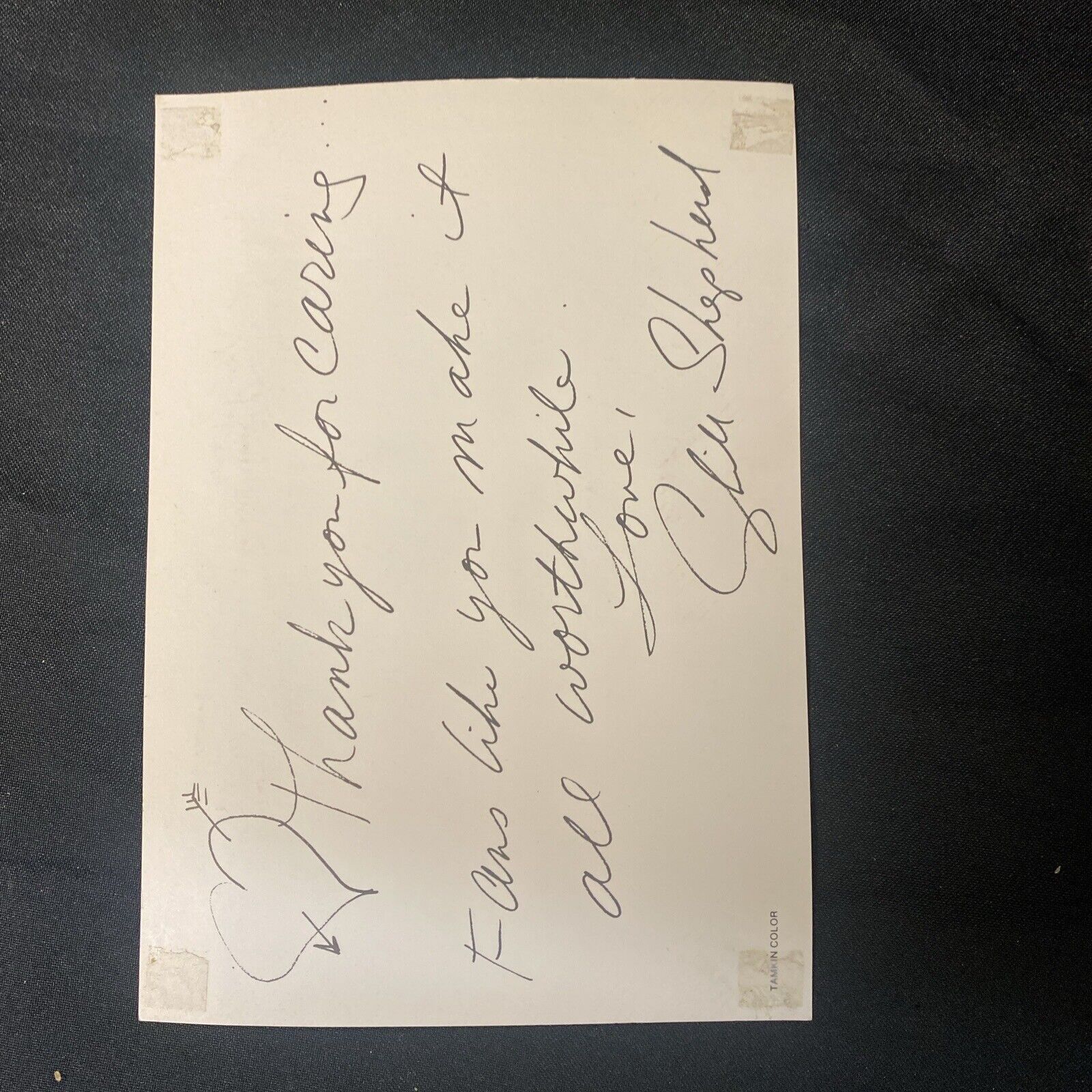 Cybil Shepherd Moonlighting Pre Printed Fan Card Autograph -(8922)