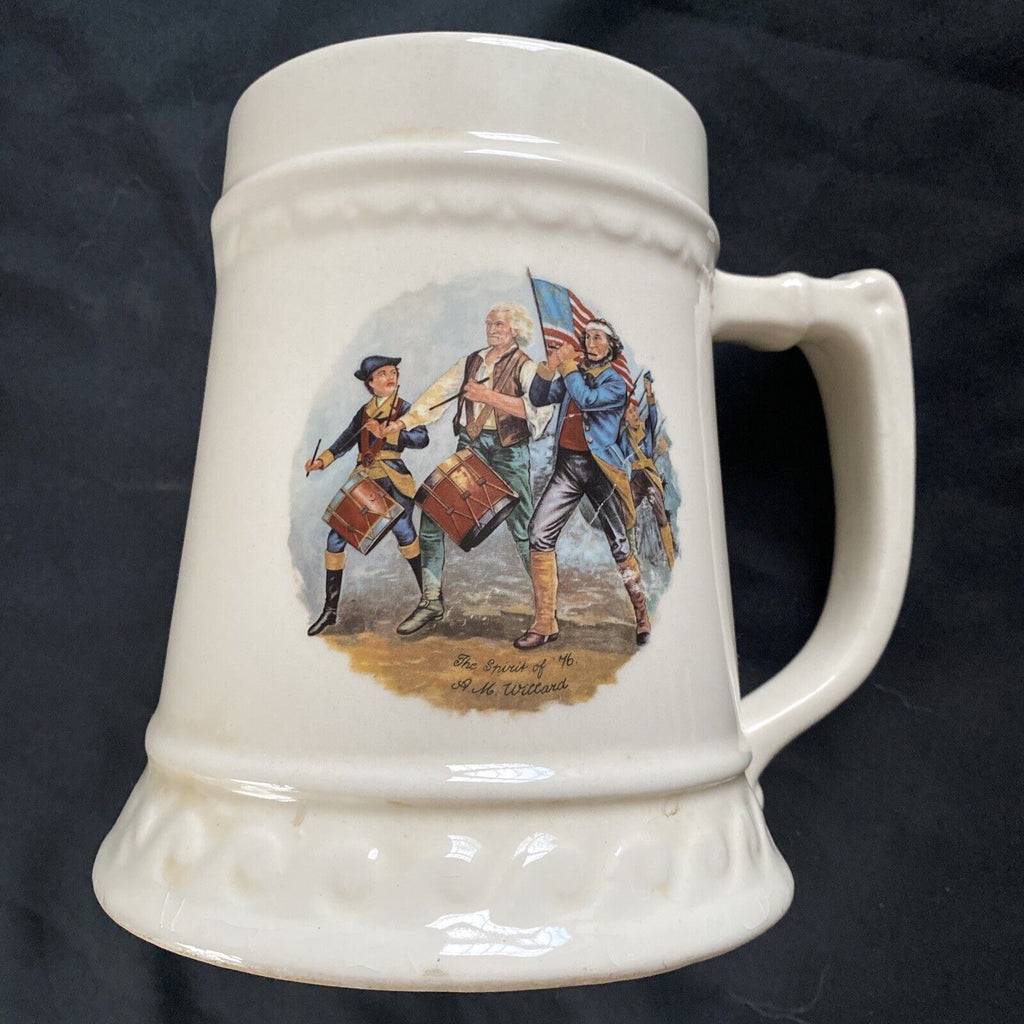 Ceramic Tankard Stein Made in U.S.A Civil war Large 1960's - 9368