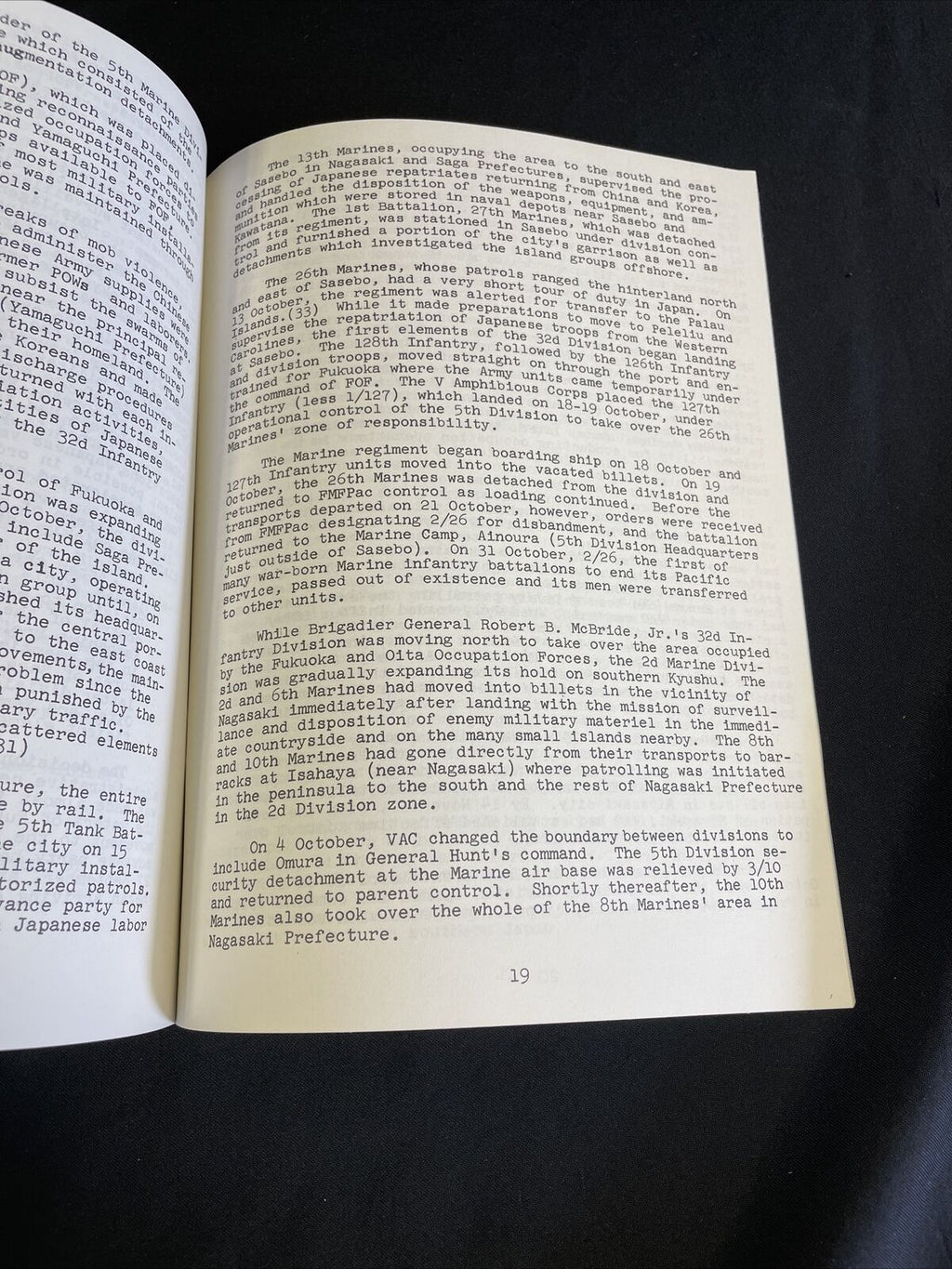 US Navy Marine Corp Reference Pamphlet IN THE OCCUPATION OF JAPAN 1969 (8245)