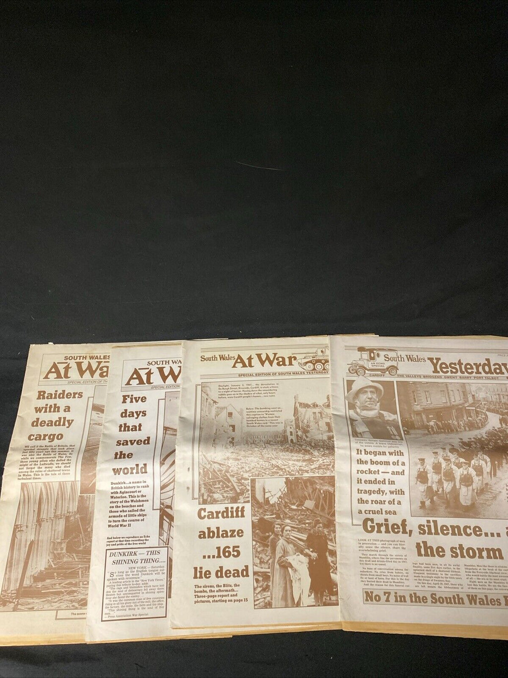 South Wales Echo 1989 - At War x 3, Yesterday x 1, News from 1900 to 1989 - (5416)