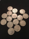 Spain Spanish 5 PTAS Pesetas Coins Eagle star Franco x 15 - 1957 - (2816)