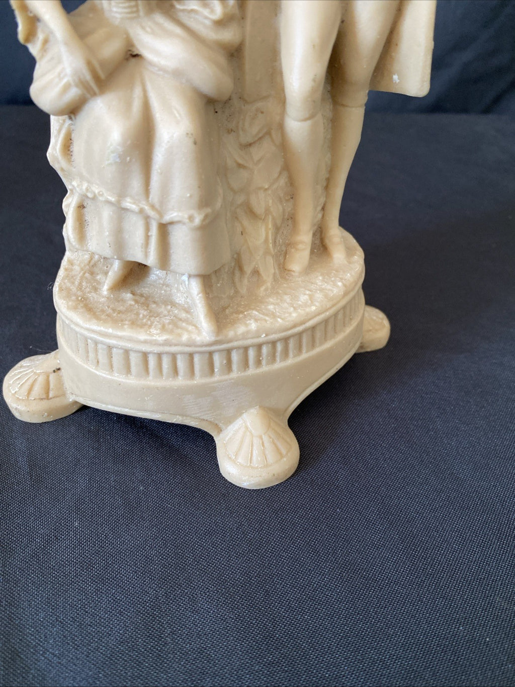Vintage Resin J.B Reg Design Courting Couple Figure Candle Holder 1970's (1186)