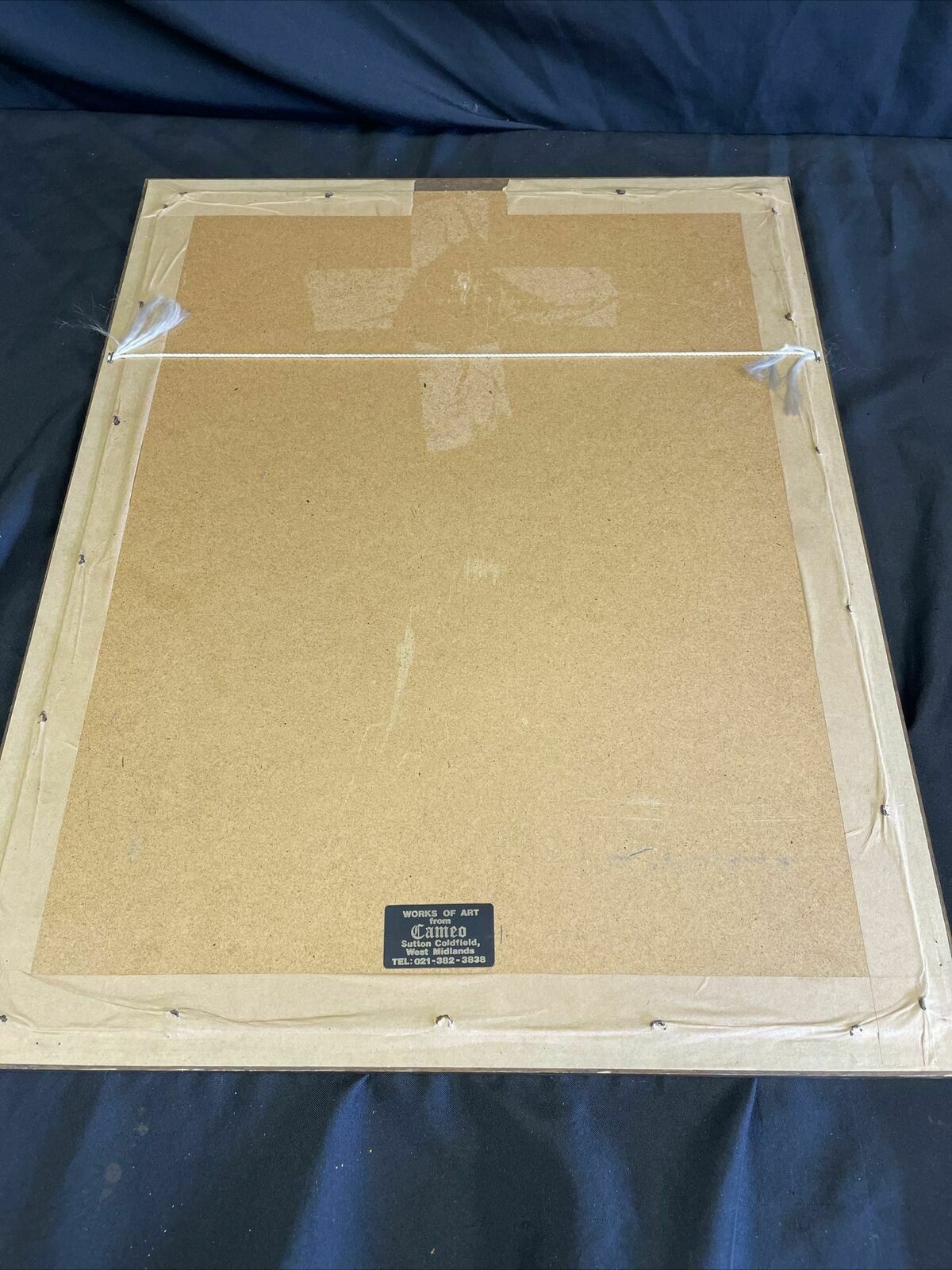 Vintage double matted watercolour print large by F Massa Hay Cart - (8142)