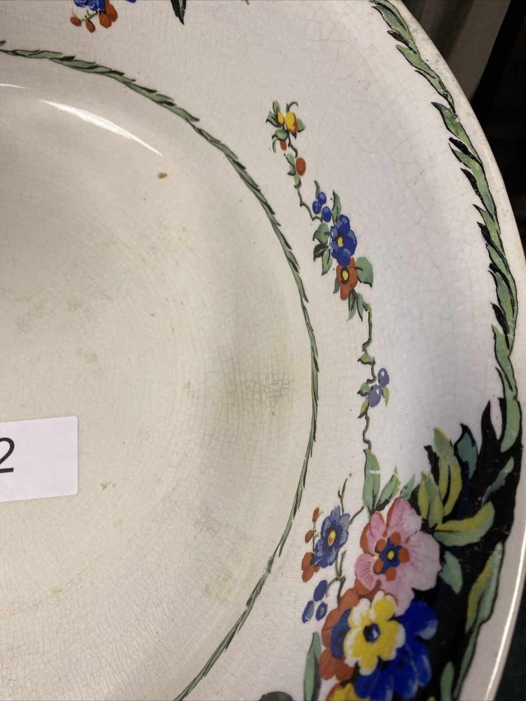 Swinnertons 1930's Very Large pottery bowl Pink 41cm Very Rare Bowl - (8122)