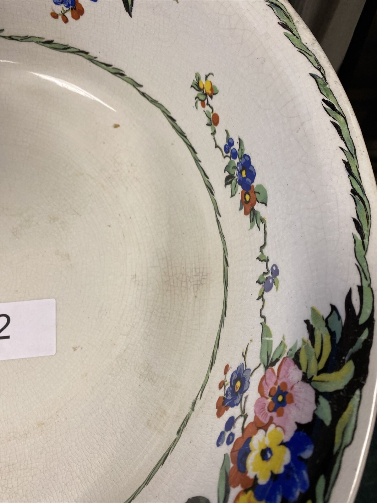 Swinnertons 1930's Very Large pottery bowl Pink 41cm Very Rare Bowl - (8122)