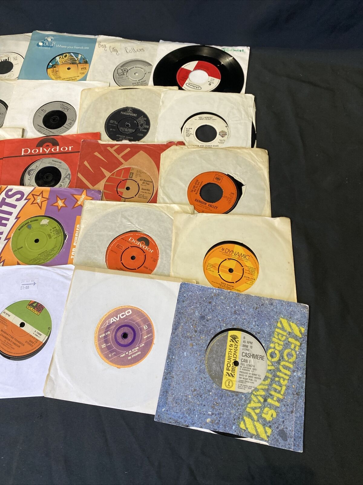 Vintage 1980's 7" Singles x20 Bay City Rollers Barry White Ultravox + More (8362