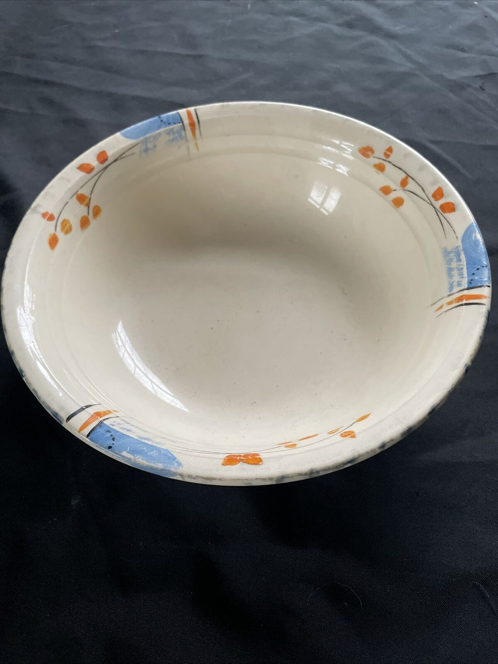 Antique Cream Bowl hand painted 220 diameter rare item - 9396
