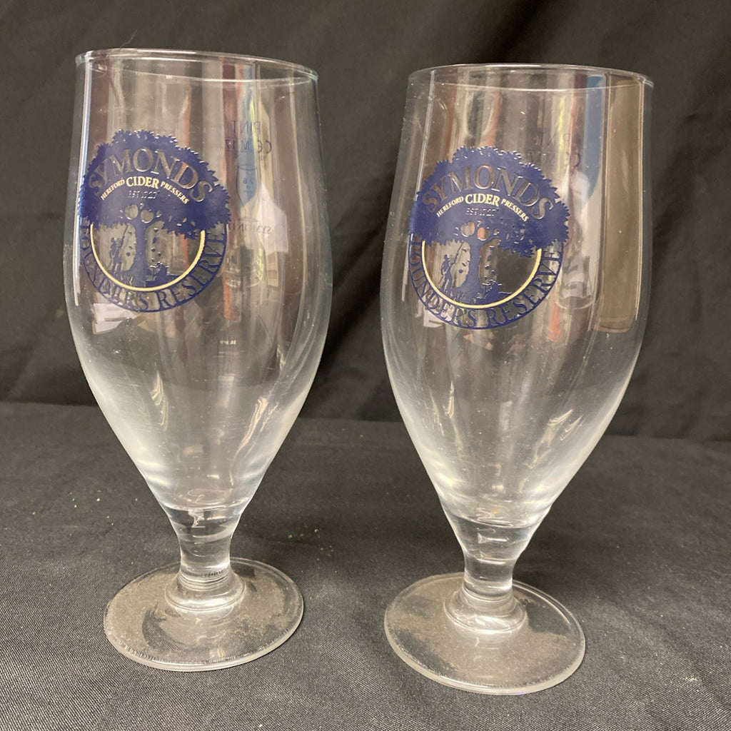 2X Symonds Pint Glasses Lager Beer Cider Drinks Home Bar Pub Party -(1330)