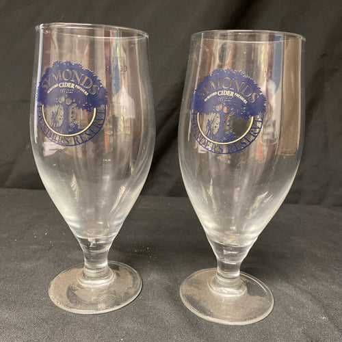 2X Symonds Pint Glasses Lager Beer Cider Drinks Home Bar Pub Party -(1330)