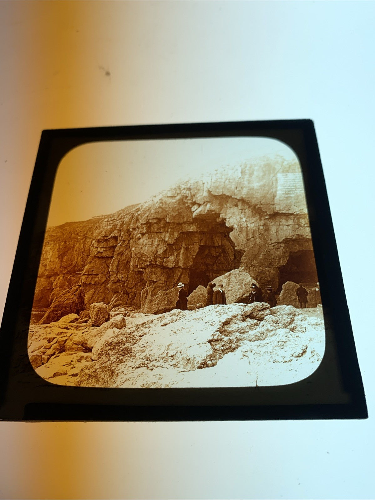 Magic Lantern Victorian Glass Square Photo x2 Beddgelert Snowdonia +Other (1181)