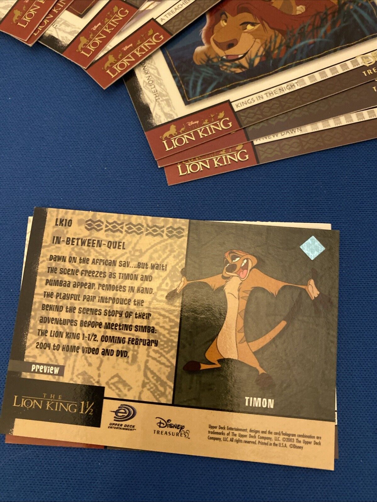 Upper Deck 2003 Disney Treasures Lion King Near Set x9 Trading Cards (5762