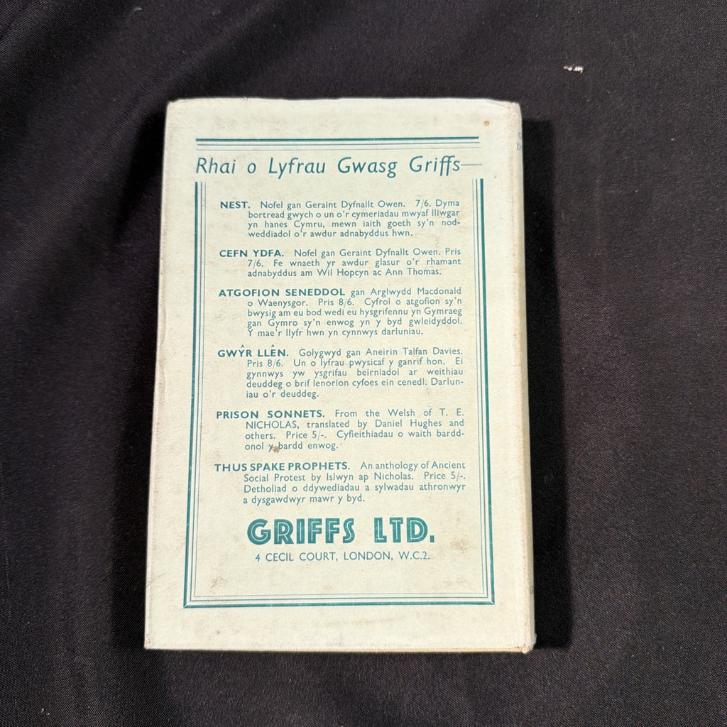 Dyddiau'r gofid, Geraint Dyfnallt Owen - Welsh Language book - (1875)