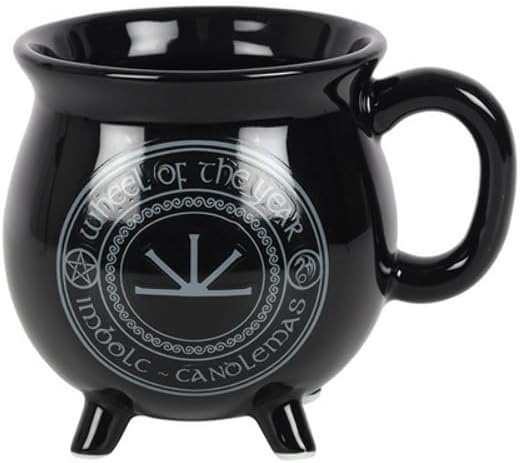 Mug Boxed Ceramic Black Imbolc Dragon Cauldron Mug by Anne Stokes