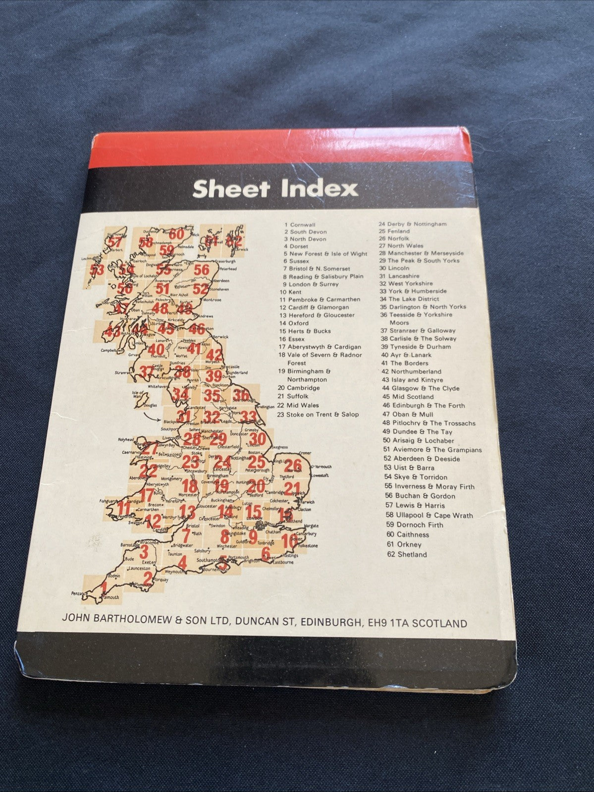 Bristol & N. Somerset Bartholomew National Map 1:100 Scale #7 (1263)