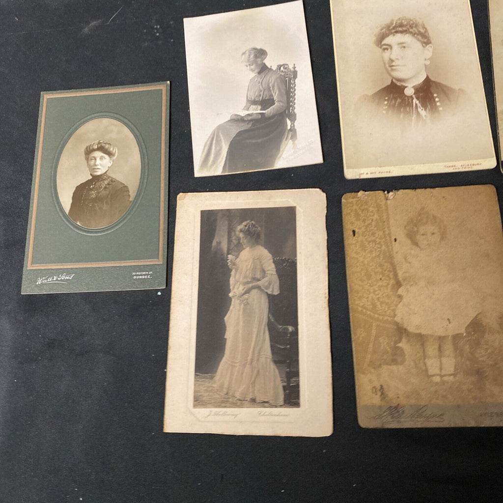 Victorian Cabinet Photos x 7 - 5 x Ladies and 2 x Children - (5510)