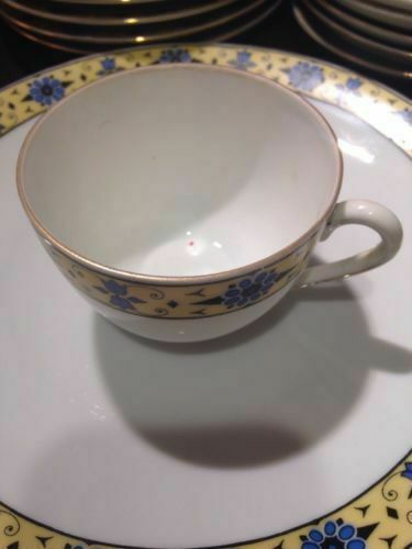 Victoria China Czechoslovakia Hand Painted Pattern 202 - 15 Pcs Yellow (1502)