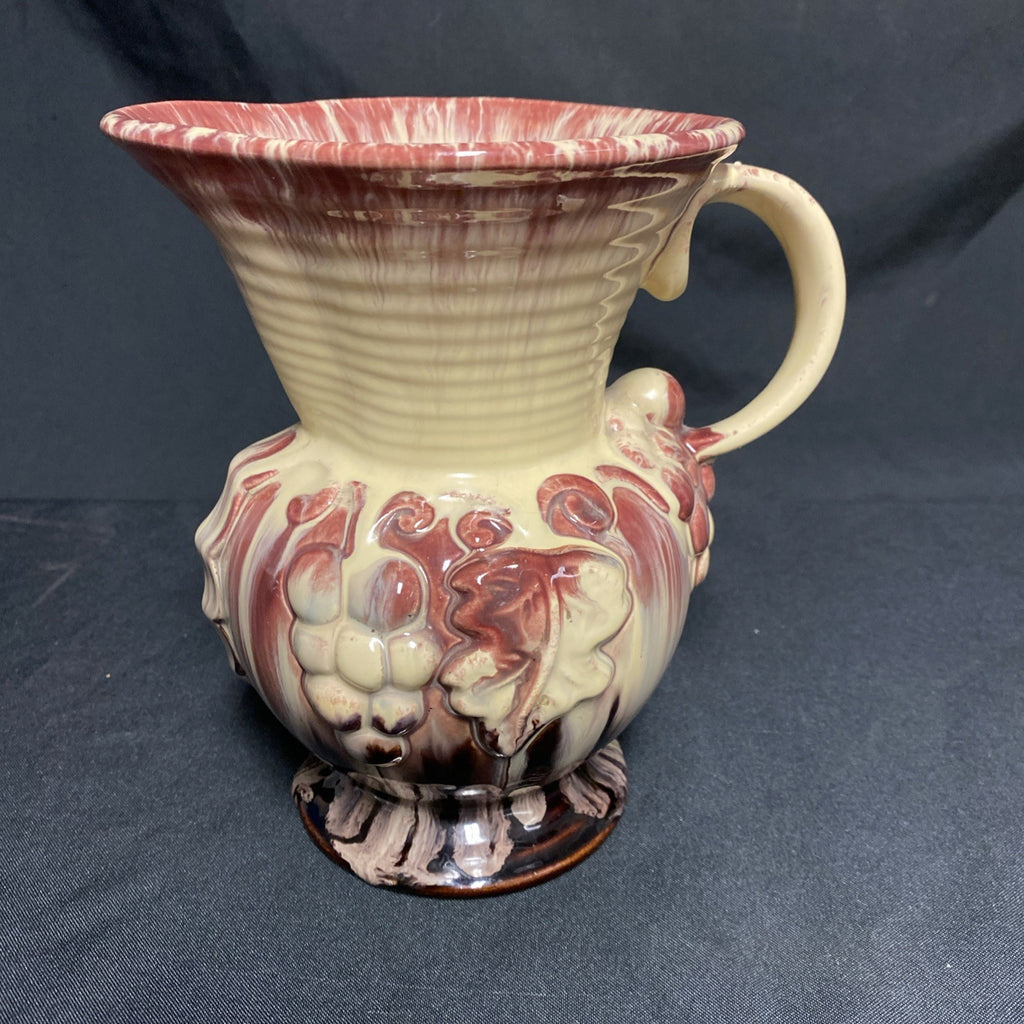 Vintage Germany Red & Yellow Glazed Grapes Bay Keramik Pottery Jug 275/17 - (1775)