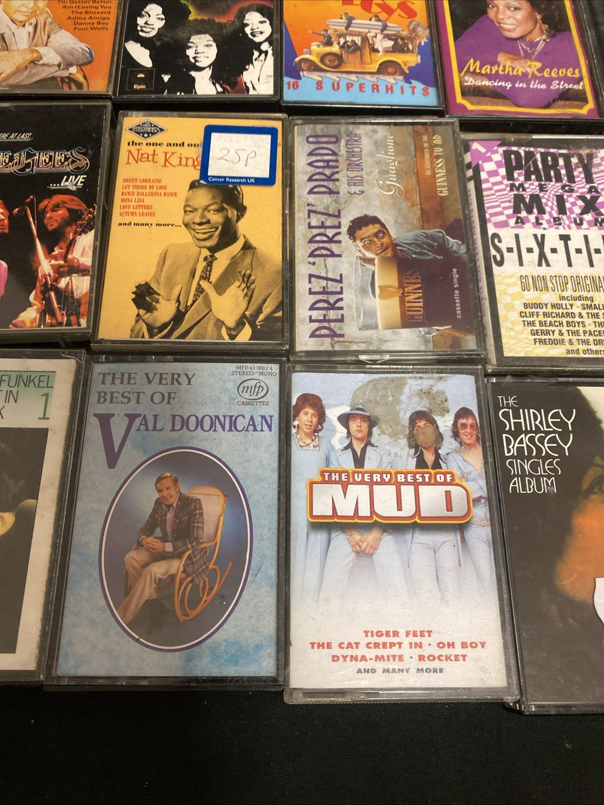 20 Cassette tapes Mainly 60's / 70's reeves Pitney Mud Bassey - (1738)