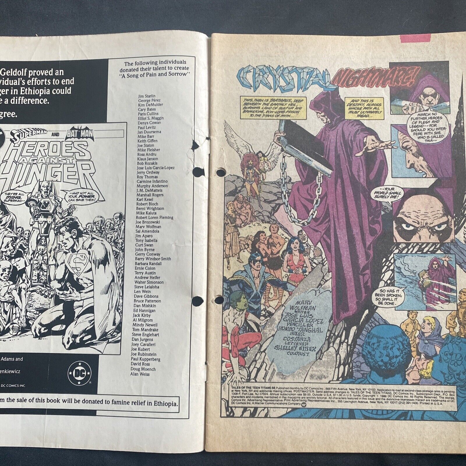 COMIC - DC Comics Tales of TEEN TITANS - Aug 1986 - KOLE - (8812)