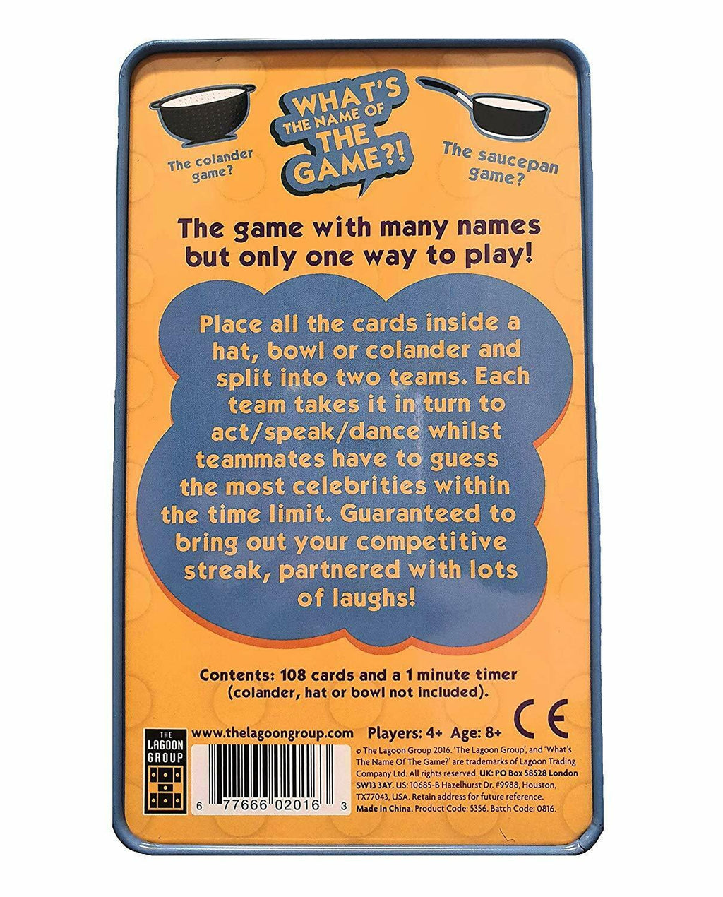 What's The Name Of The Game?! - Fast fun game in a tin - The Lagoon Group