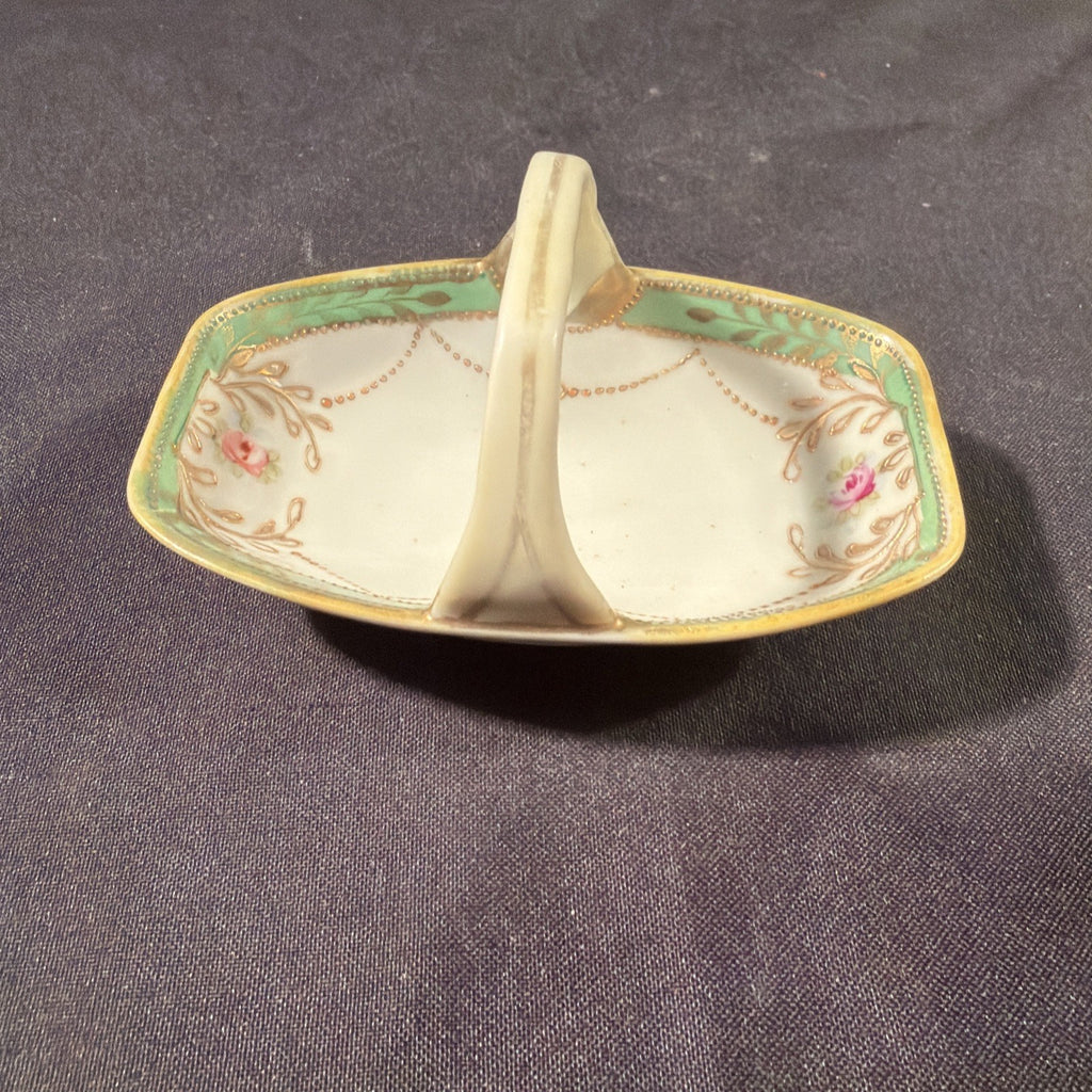Noritake Made in Japan Small handled pin dish Excellent Cond. - (2064)