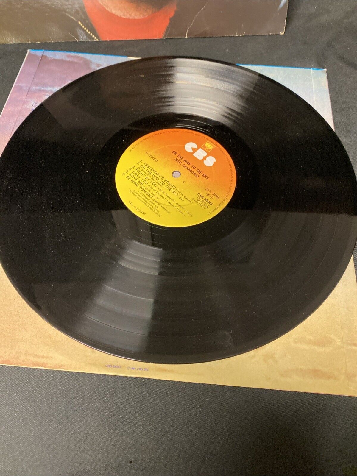 VINYL RECORD - Neil Diamond - On The Way To The Sky - 1981 Album - (5649)