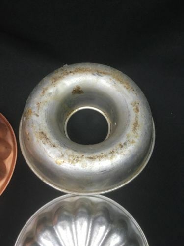 Vintage Aluminium Jelly Blancmange pans x 4 Vintage Tala rabbit - (6414)