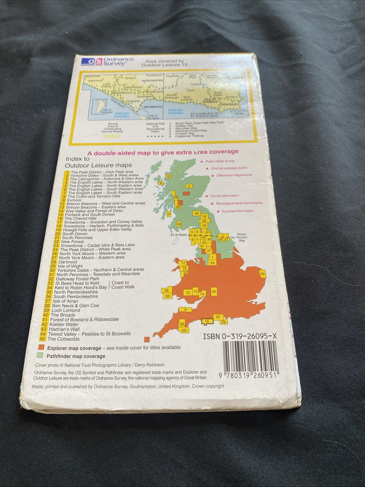 Purbeck & South Dorset Ordnance Survey OS Explorer Map #15 1:25 scale (1234)