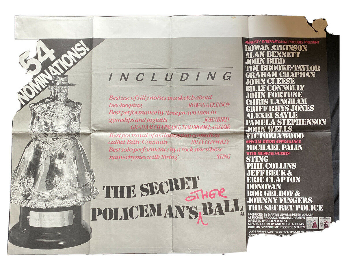 ORIGINAL UK QUAD POSTER - The Secret Policeman's Other Ball 1982 30 x40" (6589)