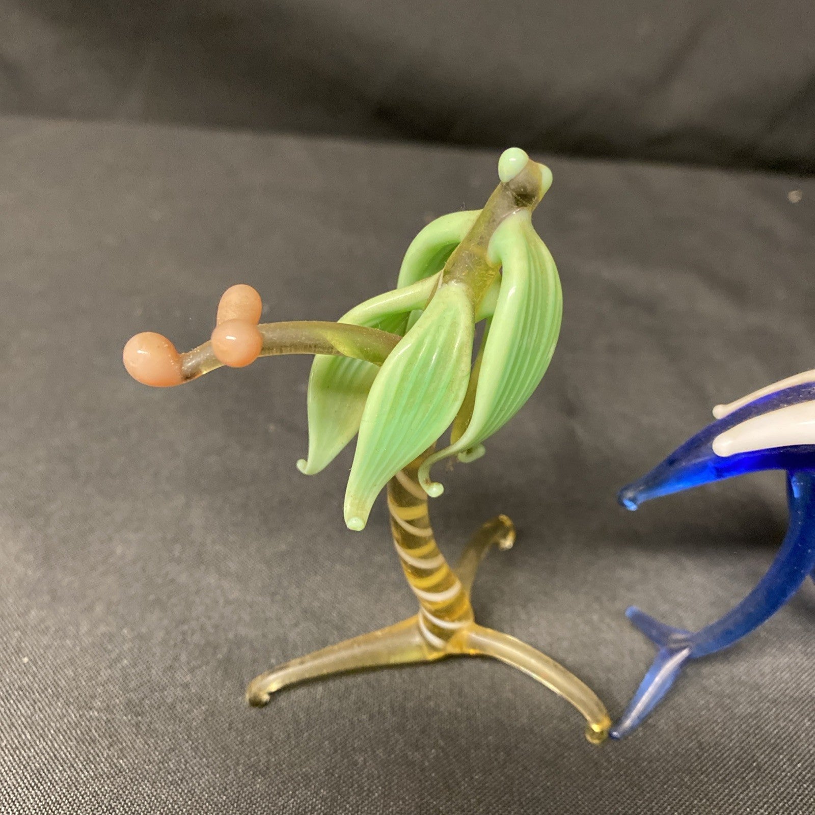 Murano x 3 1970's Glass figures Palm Tree, Owl, Heron - (1640