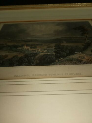 T.Barber Aft. W.Bartlett 1834 Engraving Brading looking towards St. Helens (7013