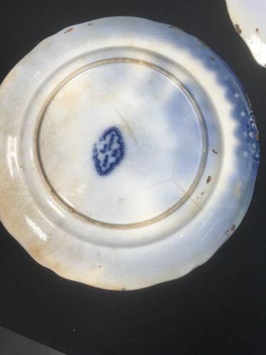 Thomas Dimmock & Co Kaolin Ware No 9 Stoneware Victorian x 3 plates 9" - (6672