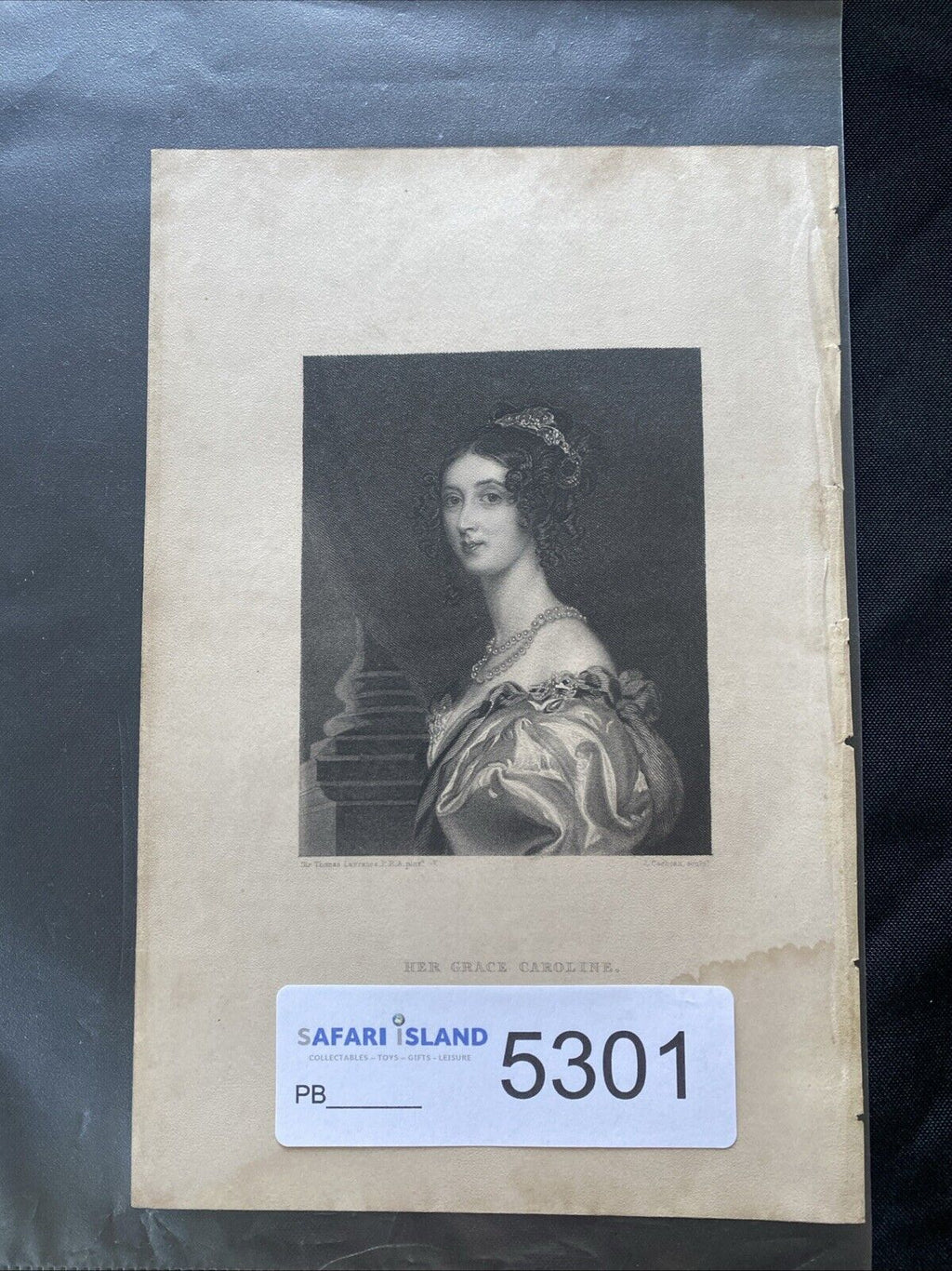 Victorian Regency London Engraving Caroline Duchess Of Richmond 1841 - (5301)