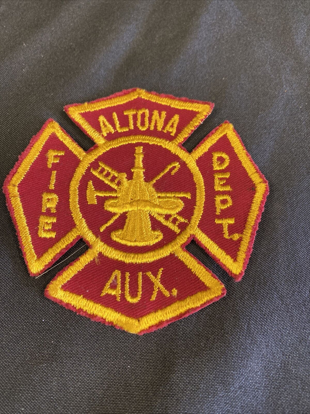 GENUINE USA Altona Fire Depart AUX Cloth Patch 90mm (7500)