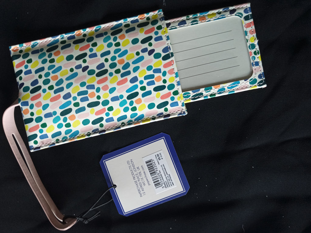 BULK BUY 24 x Luggage Tag - Sturdy and private  perfect for holidays Riviera Design