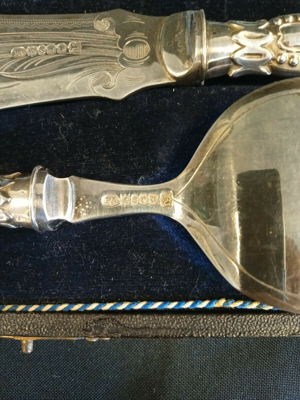 Philip Ashbury & Son Late 1800's Silver Plate Fish Server set cased - (7926)