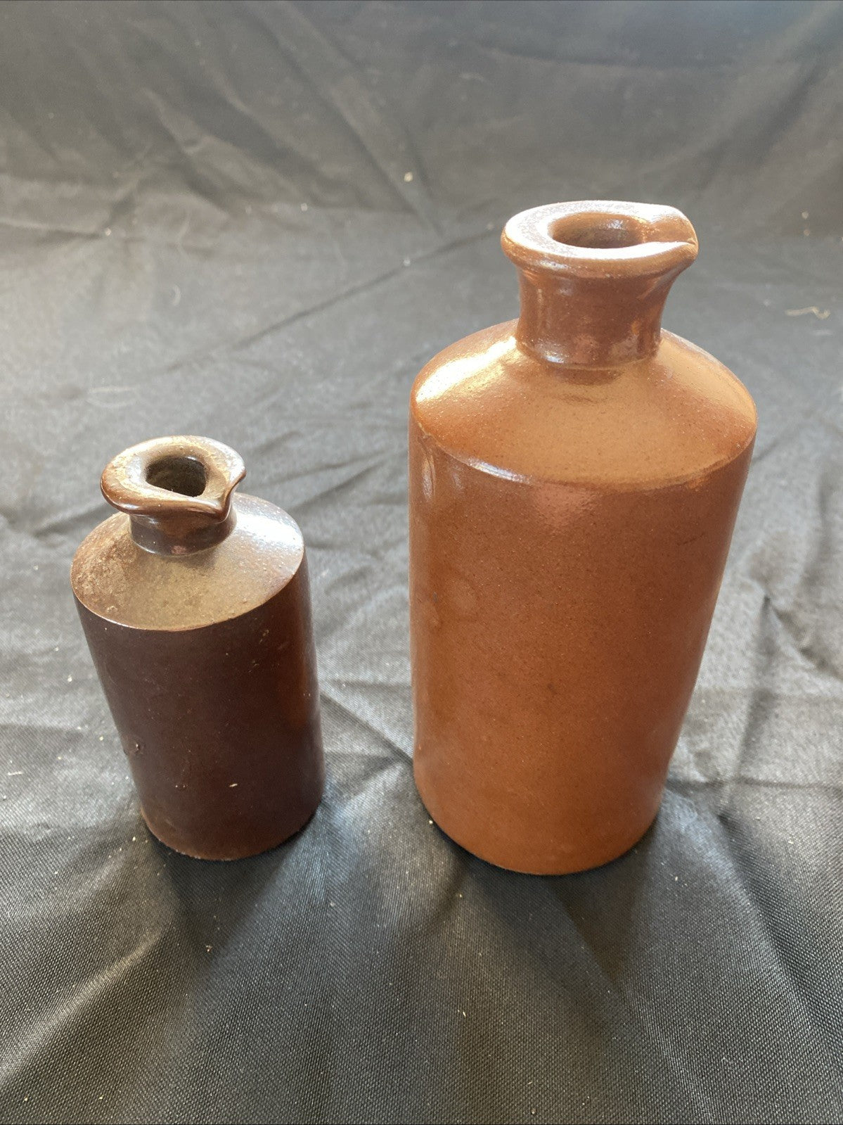 Pair of Salt Glaze Stoneware Bottles Lovatt & Lovatt Notts Langley Mill - (1003)
